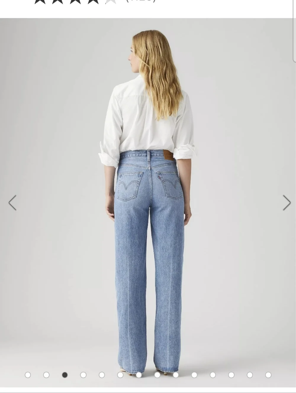 BRAND NEW LEVIS Classic Light Blue RIBCAGE WIDE Leg Jeans IN A SIZE 30 - Picture 9 of 10